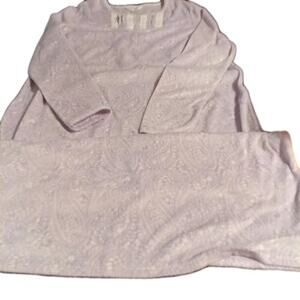 adonna nightgown Small Purple Lace Accents Soft And Cozy Long Sleeve